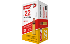 Aguila 1B220328 Standard High Velocity 22 Long Rifle  Ammunition, 40 GR Solid Point - 2000 Round Case