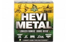 HEVI-Metal HS38008 Hevi-Metal Longer Range 12 Gauge 3" 1 1/4 oz BBB Shot - 25sh Box