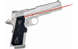 Crimson Trace LG401 Lasergrips  5mW Red Laser with 633nM Wavelength & 50 ft Range Black Finish for 1911 Commander, Government