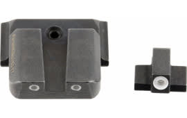 AmeriGlo SW801 Classic 3-Dot Night Sight Set Tritium Green with White Outline Front & Rear Black Frame for S&W M&P