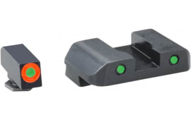 AmeriGlo GL448 Spartan Operator Night Sights For Glock Tritium/Paint Green w/Orange Outline Tritium/Paint Green w/Black Outline Black
