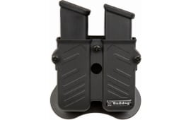 Bulldog MXM Max Multi-Fit Mag Holder OWB Style made of Polymer with Black Finish & Paddle Mount Type for Ambidextrous Hand