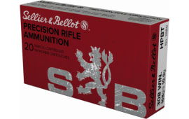 Sellier & Bellot SB308G Rifle 308 Win 168 gr Hollow Point Boat Tail (HPBT) - 20rd Box