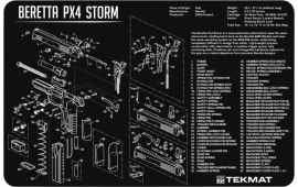 TekMat TEKR17BERPX4 Beretta Px4 Storm Cleaning Mat Black/White Rubber 17" Long Beretta PX4 Storm Parts Diagram