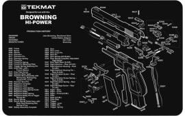 TekMat TEKR17BROWNINGHP Browning High Power Cleaning Mat Black/White Rubber 17" Long Browning Hi-Power Parts Diagram