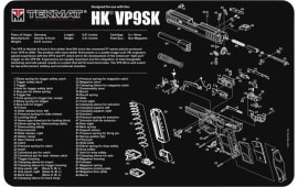 TekMat TEKR17HKVP9SK HK VP9SK Cleaning Mat Black/White Rubber 17" Long HK VP9SK Parts Diagram