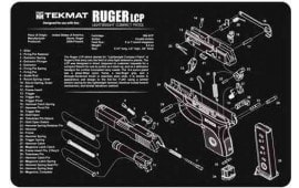 TekMat TEKR17RUGERLC9 Ruger LCP Black/White Rubber 17" Long Ruger LCP Parts Diagram