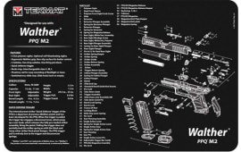 TekMat TEKR17WALPPQM2 Walther PPQ M2 Cleaning Mat Black/White Rubber 17" Long Walther PPQ Mod2 Parts Diagram