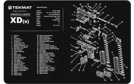 TekMat TEKR17XDS Springfield XD-S Cleaning Mat Black/White Rubber 17" Long Springfield XD-S Parts Diagram