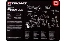 TekMat TEKR20SIGP226 SiG Sauer  P226 Ultra Cleaning Mat Black/White Rubber 20" Long Sig P226 Parts Diagram