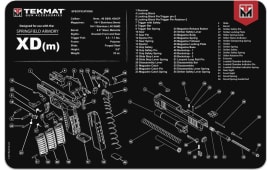 TekMat TEKR17XDM Springfield XDM Cleaning Mat Black/White Rubber 17" Long Springfield XDM Parts Diagram