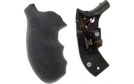 Hogue 60080 Laser Enhanced Grip S&W J Frame Round Butt Red Laser Black Grip