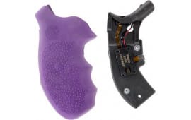 Hogue 60086 Laser Enhanced Grip S&W J Frame Round Butt Red Laser Purple Grip