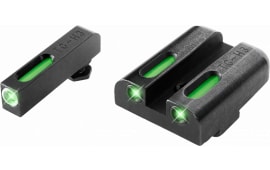 TruGlo TG13GL2A TFX Day/Night Sights Fits Glock 20/21/25/28/29/30/31/32 Tritium/Fiber Optic Green w/White Outline Front Green Rear Black