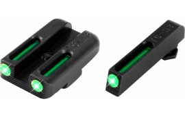 TruGlo TG131GT1A Brite-Site TFO Fits Glock 42/43 Tritium/Fiber Optic Green Black