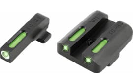 TruGlo TG13XD1A TFX Day/Night Sights Springfield Xd/xd-s/xd(m) Tritium/Fiber Optic Green w/White Outline Front Green Rear Black