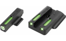 TruGlo TG13RS2A TFX Night Sights Ruger LC9/LC9s/LC380 Tritium/Fiber Optic Green w/White Outline Front Green Rear Black