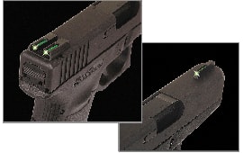TruGlo TG131ST1Y Brite-Site TFO Fiber Optic #8 Sig Sauer Fixed Green Front/Yellow Rear Black