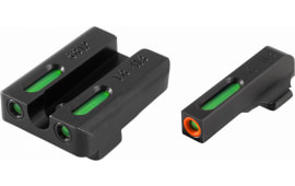TruGlo TG13SG1PC TFX Pro Day/Night Sights Pistol Tritium/Fiber Optic Green w/Orange Outline #8 Front Green #8 Rear Black