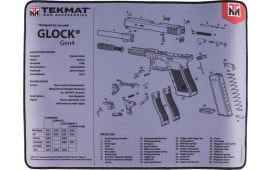 TekMat TEKR20GLOCKG4GY Glock Gen4 Ultra Cleaning Mat Gray Rubber 20" Long Glock Gen4 Parts Diagram