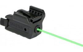 LaserMax Spsg Spartan Green Laser 520nm Minimum 1" Picatinny/Weaver Rail Black