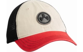 Magpul MAG1105-110 Icon Patch Trucker Hat Stone/Red/Black Adjustable Snapback OSFA Unstructured