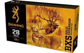 Browning Ammo B192400281 28 Nosler 139 GR Lead Free BXS - 20rd Box