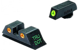 Meprolight 10224O Tru-Dot NS Set For Glock 9/40 17/19/22/23/31-35/37/38 Fixed Tritium Green Front/Orange Rear