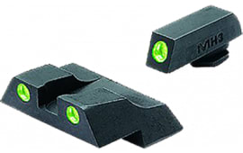 Meprolight 10226 Tru-Dot NS Fixed Set For Glock 26/27 Tritium Green Front/Rear