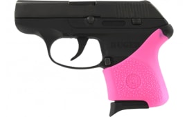 Hogue 18107 HandAll Hybrid Grip Sleeve made of Rubber with Textured Pink Finish for Ruger LCP