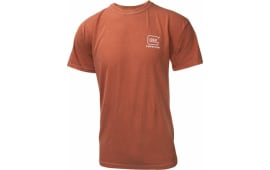 Glock AA75112 Carry With Confidence T-Shirt Rust Orange Small Short Sleeve