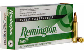Remington Ammunition L223R7 UMC .223 Remington 45 GR Jacketed Hollow Point - 20rd Box