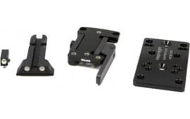 Meprolight USA 88071500 Mepro MicroRDS w/Adapter & Backup Sights Black 1x 3 MOA Fits Glock MOS