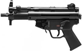 HK 81000482 SP5K PDW 9mm Luger Caliber with 5.83" Barrel, 10+1 Capacity, Black Metal Finish, No Stock (Sling Mount), Black Polymer Grip