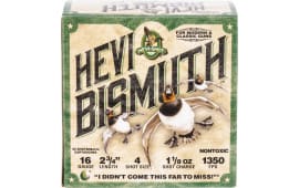 HEVI-Shot HS16704 Hevi-Bismuth Waterfowl 16 Gauge 2.75" 1 1/8 oz 4 Shot - 25sh Box