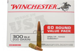 Winchester Ammo USA300BXVP USA 300 Blackout 200 gr Open Tip (Value Pack) - 60rd Box