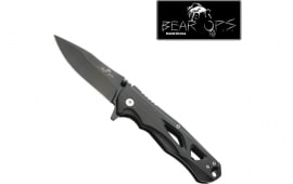 Bear & Son MC-400-B4-B 4 1/2 Black G10 Handle with Black Blade with Pocket Clip