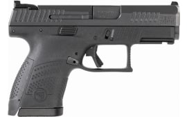 CZ P-10S, Semi-Auto, Striker Fired, Sub-Compact, 9mm, 3.5" Barrel, Poly Frame, Black Nitride Finish, Ambi Safety, Fixed Sights, 12 Plus 1- 2 Mags
