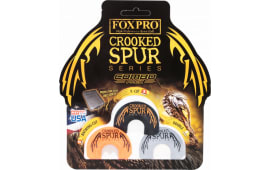 Foxpro CSMCOMBO Crooked Spur Combo Pack Diaphragm Call Double/3.5 Reed Turkey Sounds Attracts Turkeys Black/Orange/White 3 Piece
