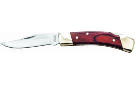 Schrade Uncle Henry Smokey Lockback Folding Knife 2-7/8" Clip Point Blade Wood with Leather Sheath