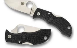 Spyderco  Manbug  1.95" Folding Plain VG-10 SS Blade Black FRN Handle