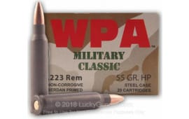 Wolf Military Classic .223 55 GR HP Ammo - 20rd Box