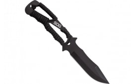 S.O.G SOG-F041TN-C Throwing Knives  Fixed 4.40" Plain Black Hardcased 420HC SS Blade Black GRN Handle 3 Knives Piece