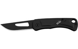 S.O.G SOG-CE1002-C Centi I 1.40" Folding Straight Back Plain Black Hardcased Stainless Steel Blade/Black Stainless Steel Handle