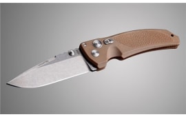 Hogue Knives EX03 Knife Drop Point Matte Brown (3.5" Tumble Plain)