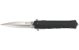 CRKT 2265 Xolotl  3.64" Folding Spear Point Plain Satin 4116 Stainless Steel Blade/Black G10 Handle Includes Pocket Clip