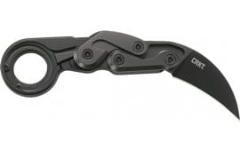 CRKT 4042 Provoke First Responder 2.41" Folding Plain Black TiN D2 Steel Blade/Black Aluminum Handle Includes Sheath