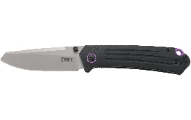 CRKT 7115 Montosa  3.25" Folding Clipped Nose Plain Bead Blasted 8Cr13MoV SS Blade Black/G10 Handle Includes Pocket Clip