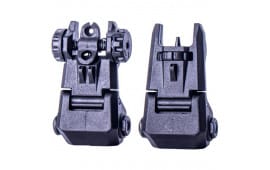 American Tactical Flip Up Front And Rear Back Up Sights Set Polymer, Black - ATISIGHTSETP