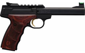 Browning Buck Mark Plus UDX Single 22LR Pistol, 5.5in Barrel 10+1 Rosewood Ultragrip DX Grip Blued - 051533490 